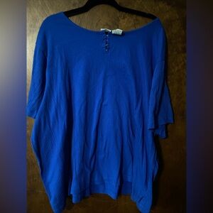 30/32w Royal Blue Womens Dress Shirt By White Stag